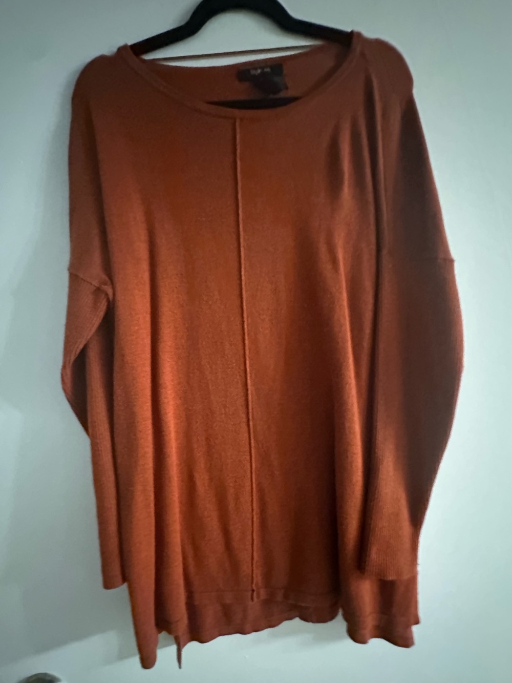 Style & Co. Rust Orange Knit Pullover